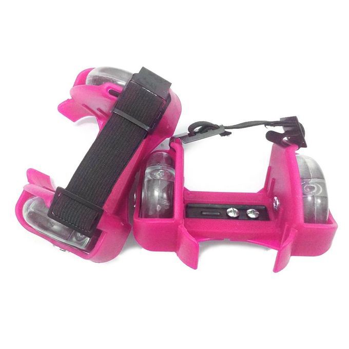 Kids Flashing Roller Skating Shoes Small Pulley Flash Wheel Heel Pink