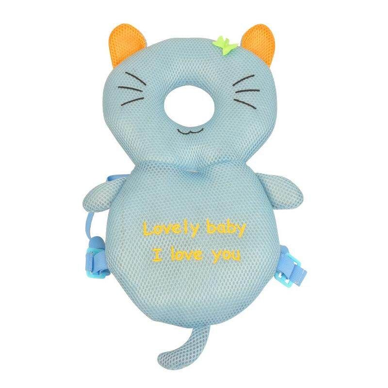 Add A Belt To The Belt Protective Headrest Children's Baby Head Protection Pads For Baby Steps And Protective Caps # Blue Cat Blue Cat
