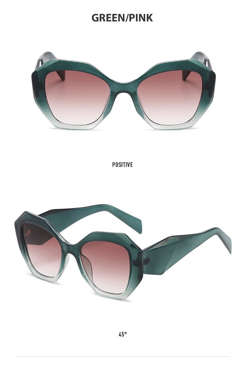 Square Cat-eye Sunglasses Ladies Retro Classic Fashion Sunglasses-Green
