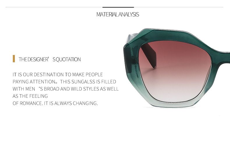 Square Cat-eye Sunglasses Ladies Retro Classic Fashion Sunglasses-Green
