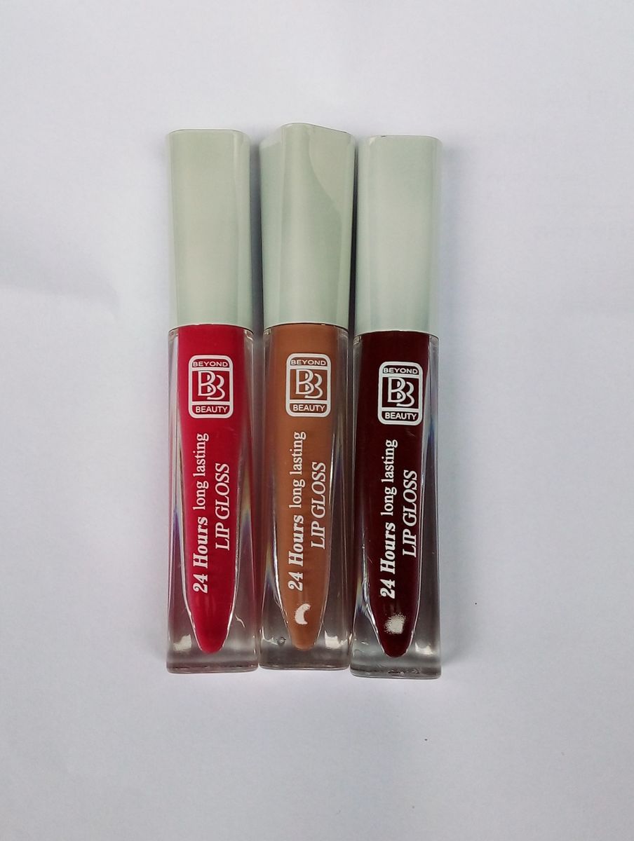 3PCS/SET OF 24 HOURS LONG LASTING LIP GLOSS - PINK, NUDE, BROWN COLOURS