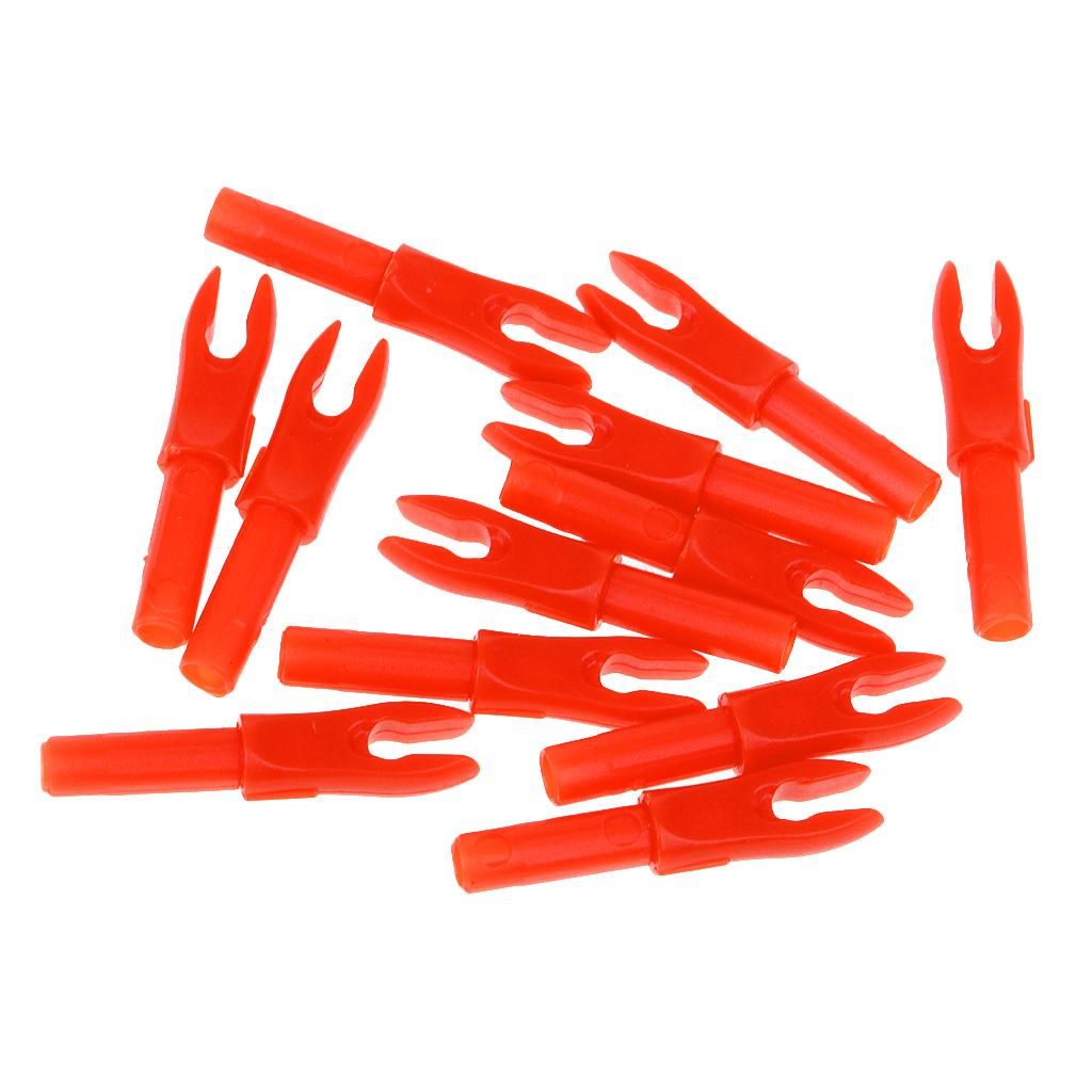 2X 12 Pieces Plastic Archery Precision Nocks For ID 4.2mm Arrow Shaft