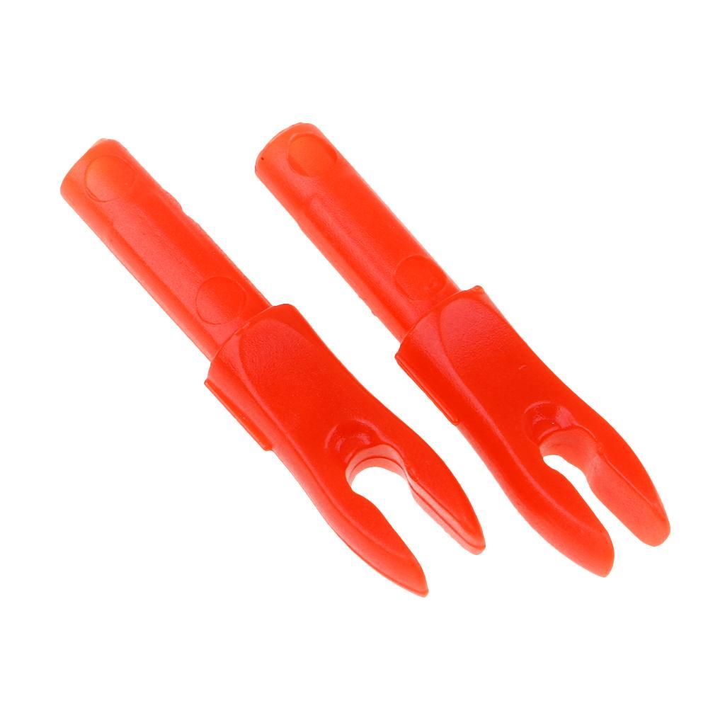 2X 12 Pieces Plastic Archery Precision Nocks For ID 4.2mm Arrow Shaft