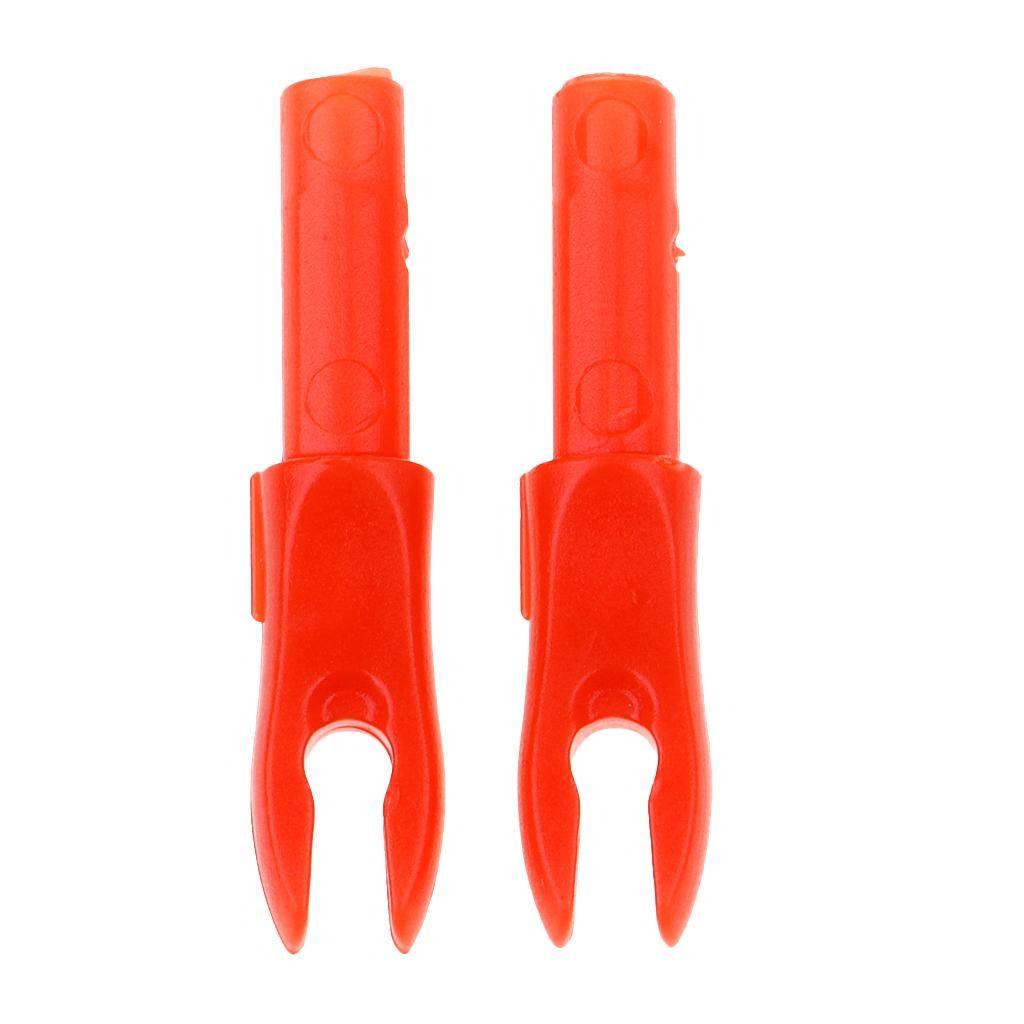 2X 12 Pieces Plastic Archery Precision Nocks For ID 4.2mm Arrow Shaft