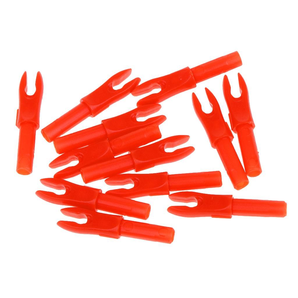 2X 12 Pieces Plastic Archery Precision Nocks For ID 4.2mm Arrow Shaft