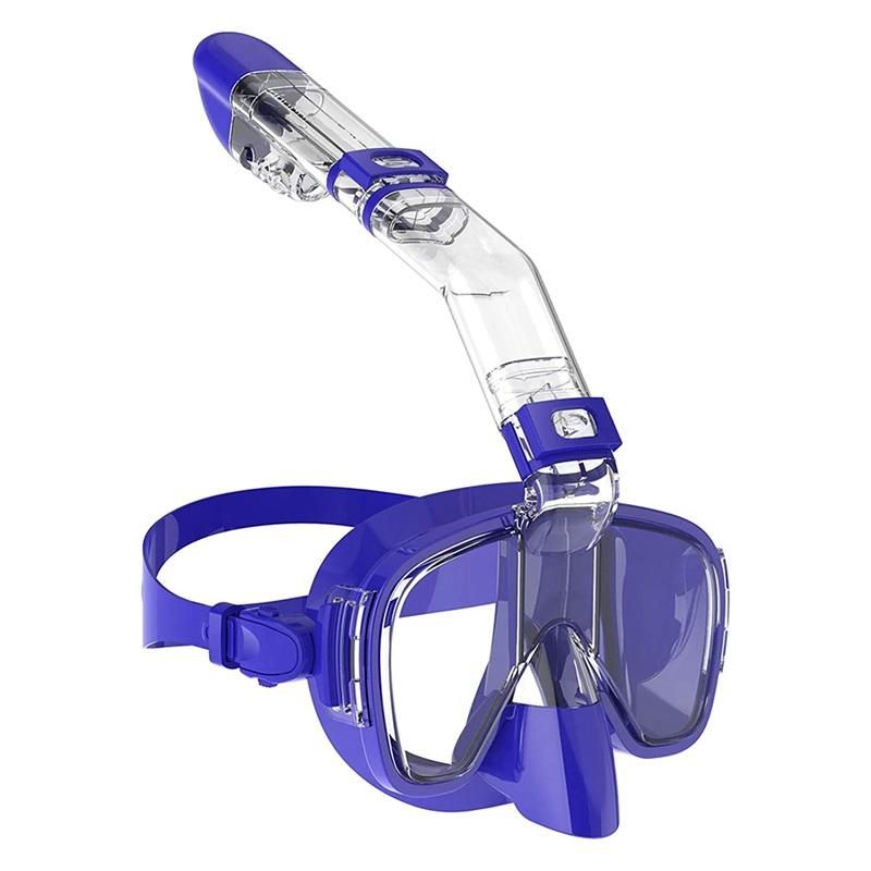 Snorkel Mask Foldable Diving Mask Set with Dry Top System
