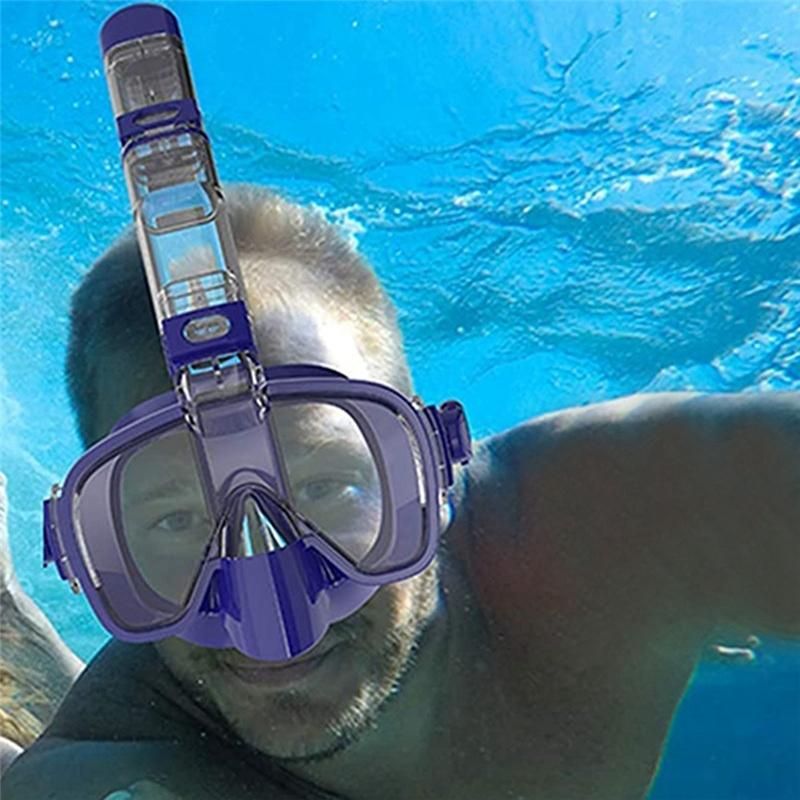 Snorkel Mask Foldable Diving Mask Set with Dry Top System