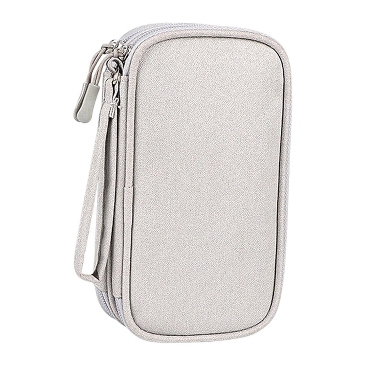 Travel Cable Organizer Bag Shockproof Pouch For Cord Earphone Gray