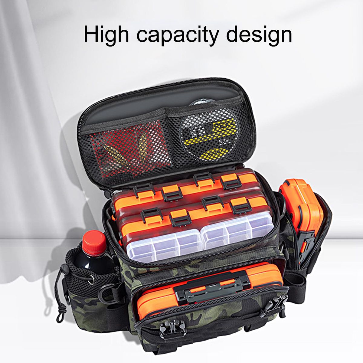 Fishing Bag Winter Outdoor Waist Fishing Bag Black