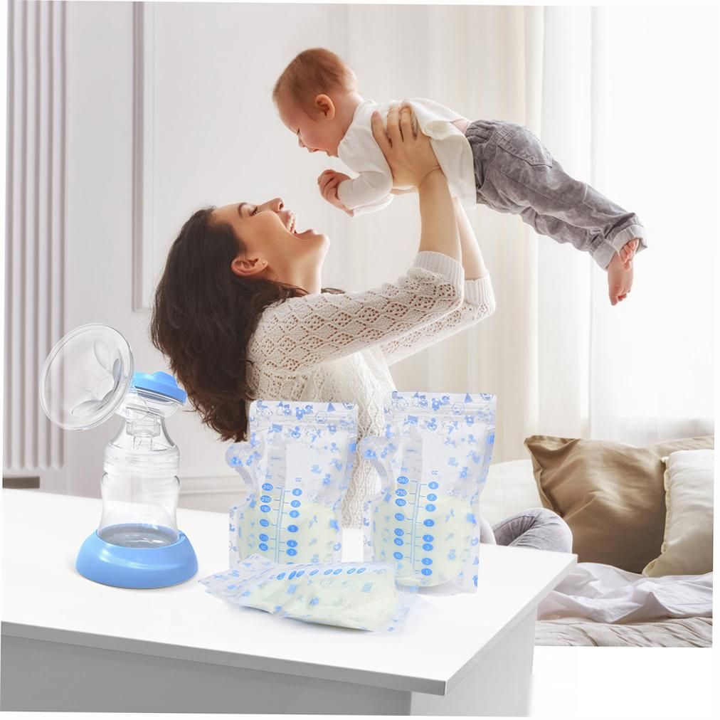 Kisdream Breast Milk Storage Fresh Bags 240ML Capacity Safe Material Milk Storage & Freezing Bag Container for Baby Infants Newborn
