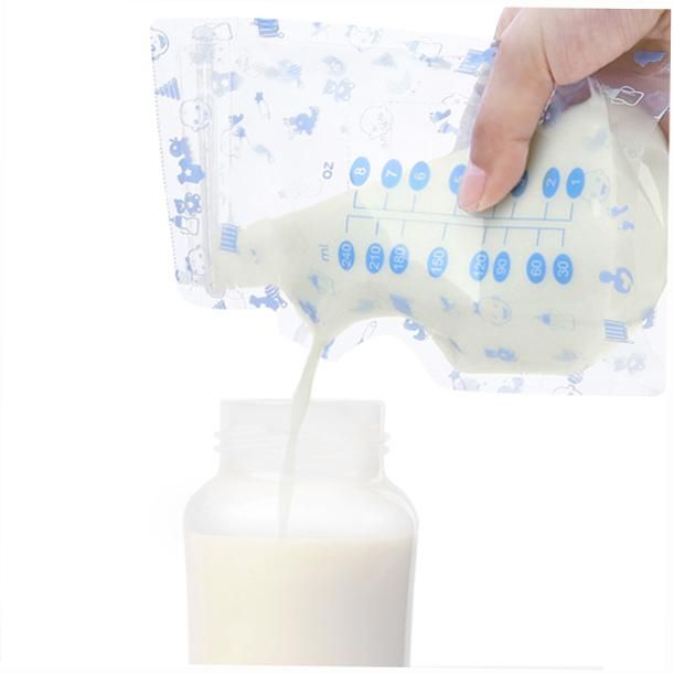 Kisdream Breast Milk Storage Fresh Bags 240ML Capacity Safe Material Milk Storage & Freezing Bag Container for Baby Infants Newborn