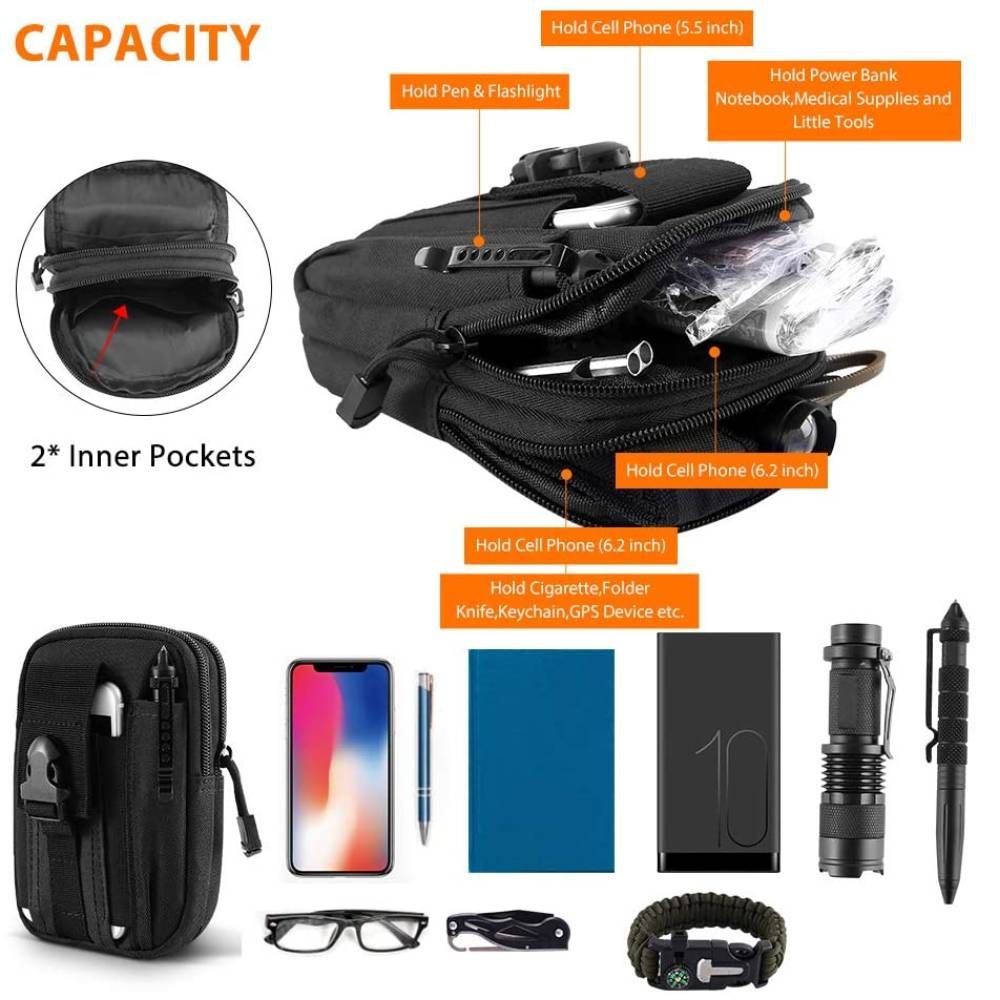 Waist Pouch Molle Bag Military Tactical Small Pack Outdoor Climb Carrying Pocket Case For Phone CP