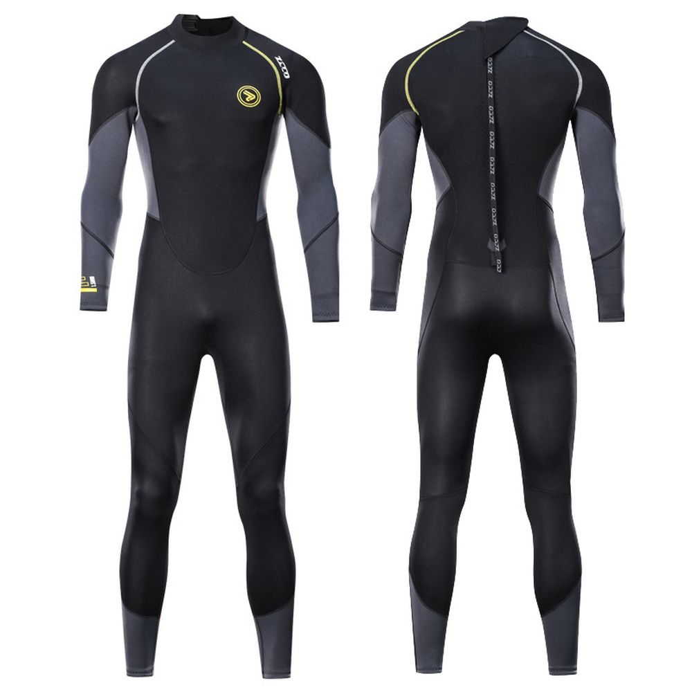 1Pcs Mens Adults 1.5mm Neoprene Diving Suit Full One-piece Wetsuit With Zipper Swim Long Sleeve