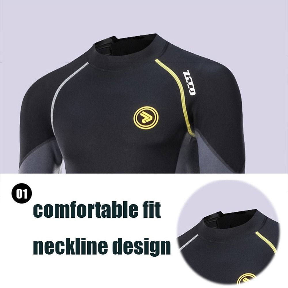 1Pcs Mens Adults 1.5mm Neoprene Diving Suit Full One-piece Wetsuit With Zipper Swim Long Sleeve