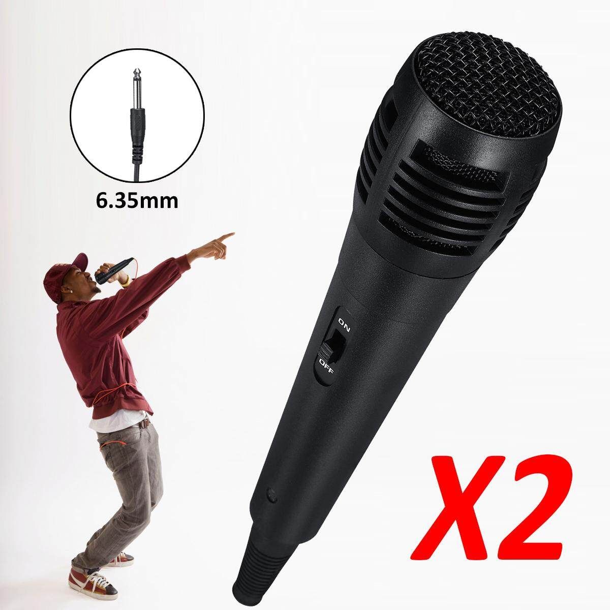 PM-183 2pcs Dynamic Microphone Professional Mike Microphone Mic For Computer KTV Speaker Amplifier Karaoke System Microphone