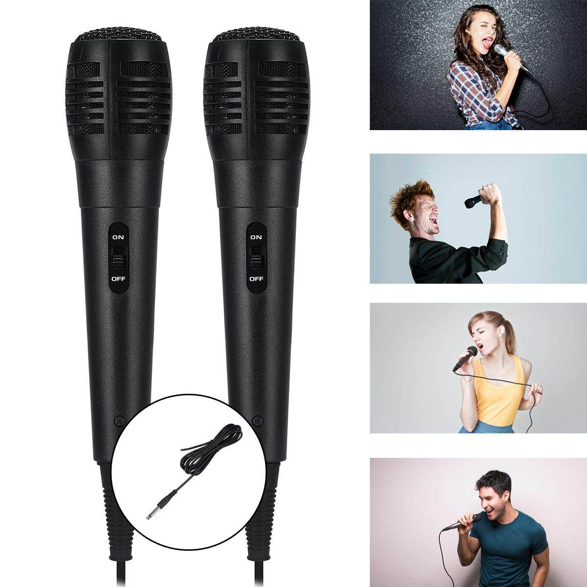 PM-183 2pcs Dynamic Microphone Professional Mike Microphone Mic For Computer KTV Speaker Amplifier Karaoke System Microphone