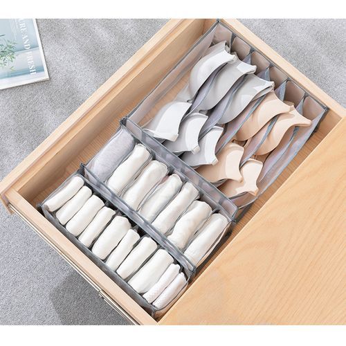 Foldable Panties Bra Drawer Storage Gray 7 Gripes