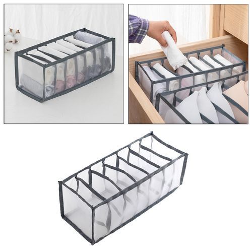 Foldable Panties Bra Drawer Storage Gray 7 Gripes