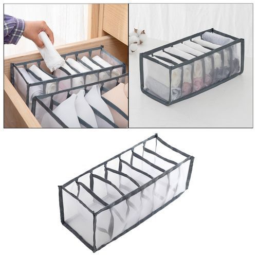 Foldable Panties Bra Drawer Storage Gray 7 Gripes