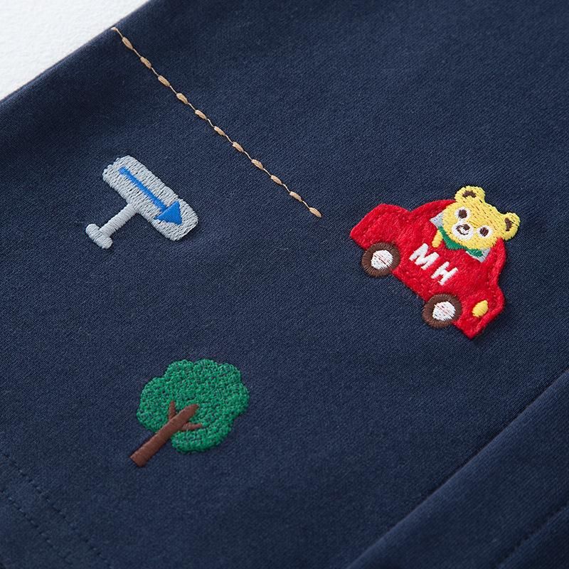 23 New Boys And Girls Baby Mk Embroidery Five Button Vest 4 Color Round Neck Cardigan Cott