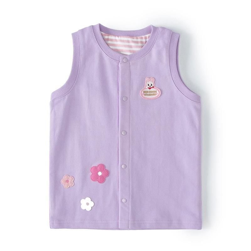 23 New Boys And Girls Baby Mk Embroidery Five Button Vest 4 Color Round Neck Cardigan Cott