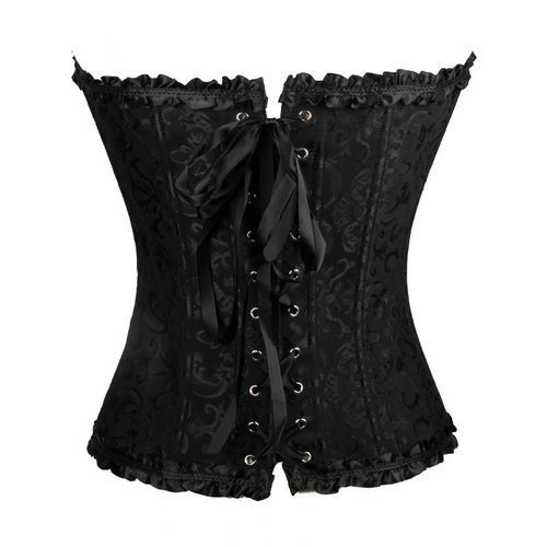 Black Corset Top Waist Cinchers Shaper Lace Women Steampunk Sexy Plus Size