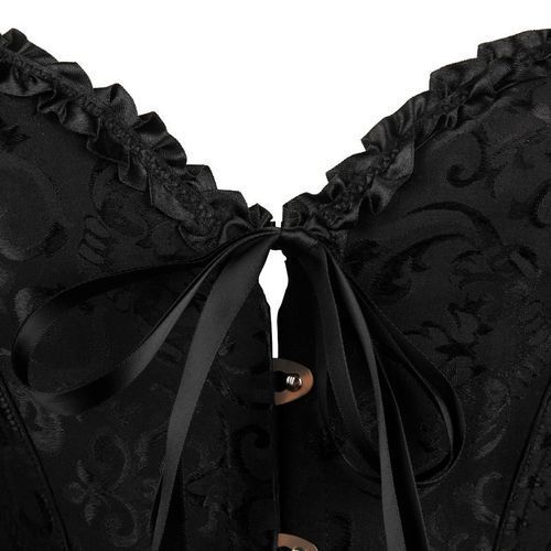 Black Corset Top Waist Cinchers Shaper Lace Women Steampunk Sexy Plus Size