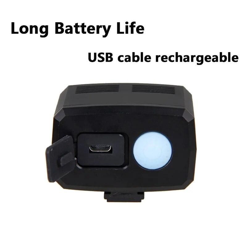 Rechargeable Bicycle USB Light 2x XM-L T6 Led Bike Headlight Cycling Flashlight Lamp 5 Modes with Tailight Rear Light Set