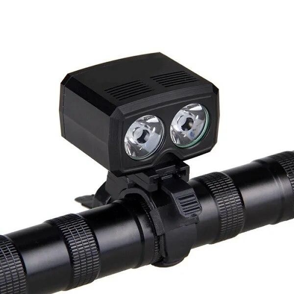 Rechargeable Bicycle USB Light 2x XM-L T6 Led Bike Headlight Cycling Flashlight Lamp 5 Modes with Tailight Rear Light Set
