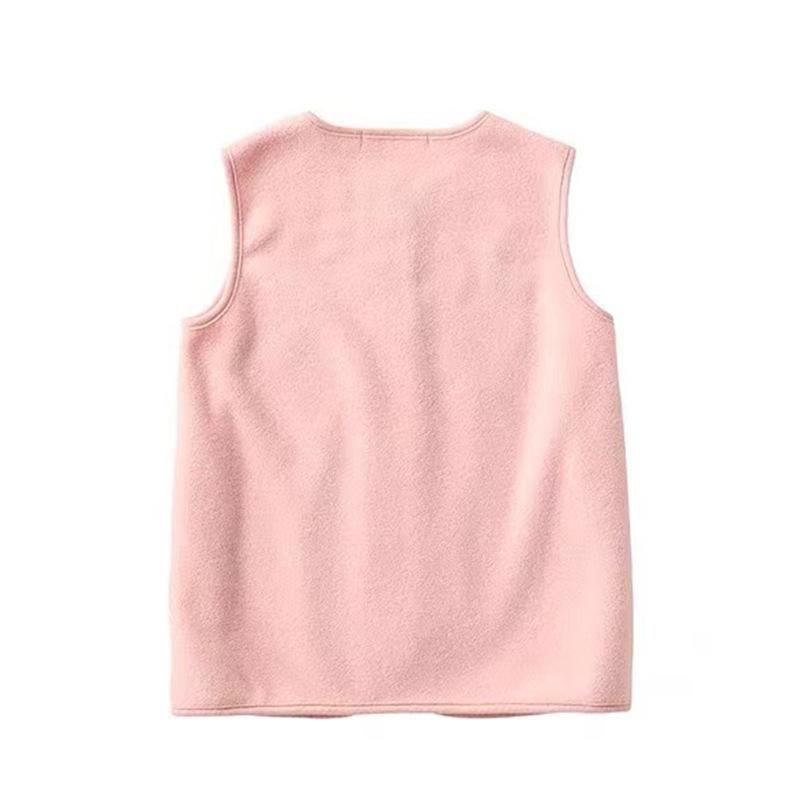 Hot-Selling New Arrival Boys And Girls Baby Polar Fleece Embroidered Waistcoat Vest Cartoo