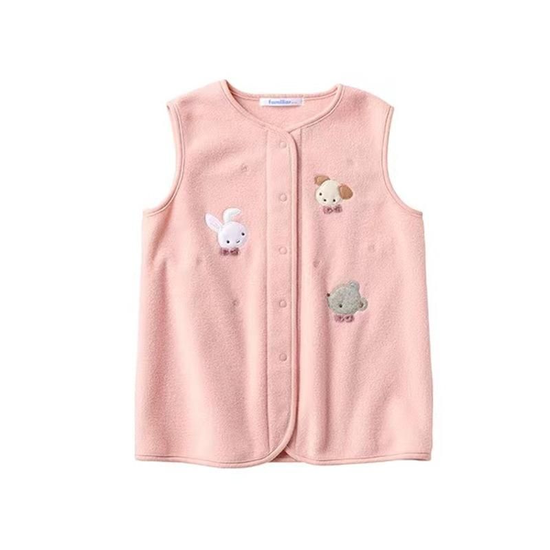 Hot-Selling New Arrival Boys And Girls Baby Polar Fleece Embroidered Waistcoat Vest Cartoo