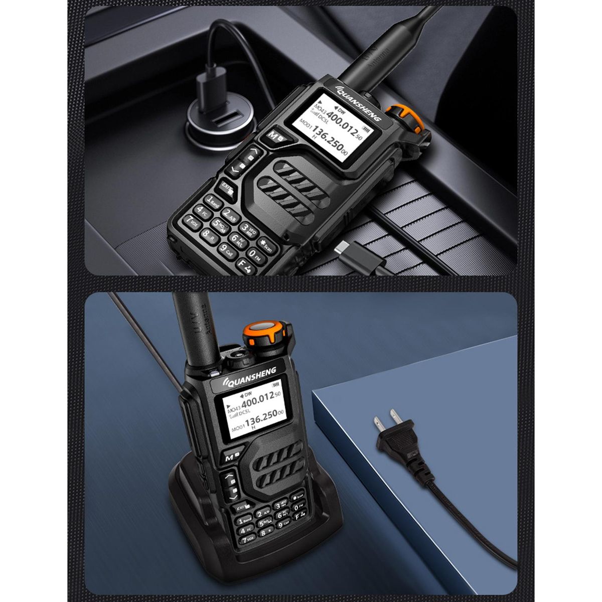 Dual Band VHF  Radio  Weather Channels Rechargeable