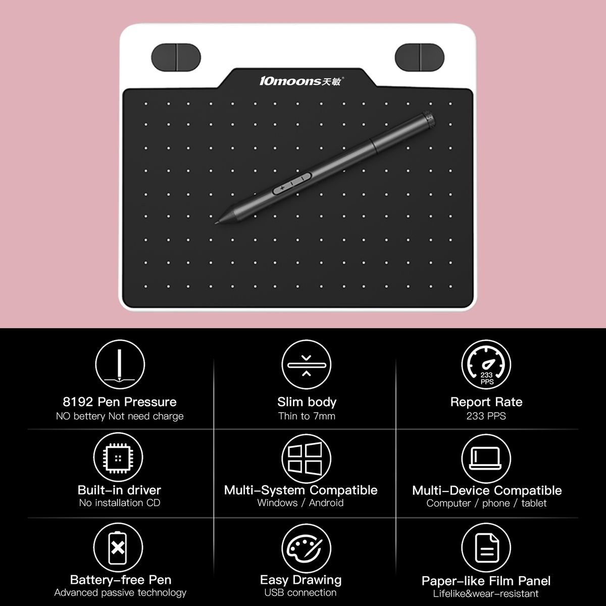 T503 Digital Art Graphics Drawing Tablet 6X3.9