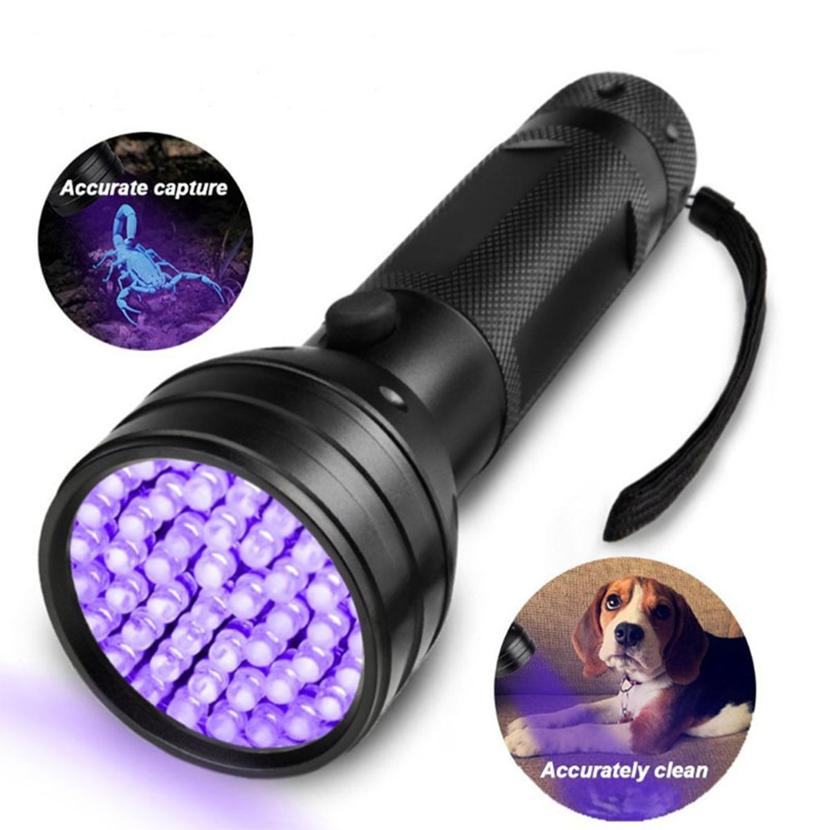 UV Flashlight Black Light 51 LED 395nm Blacklight Pet Urine