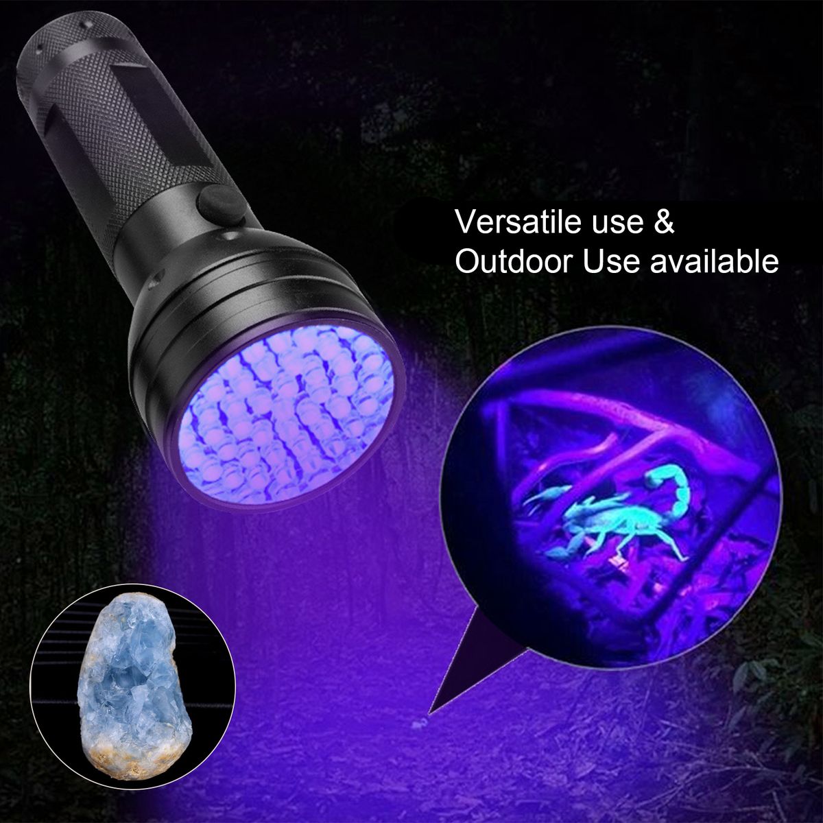 UV Flashlight Black Light 51 LED 395nm Blacklight Pet Urine