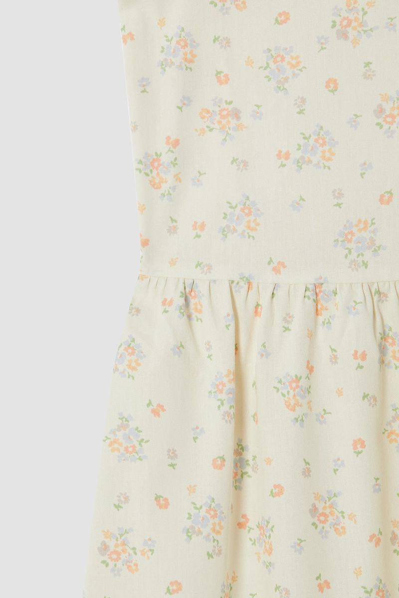 Girl Ecru Regular Fit Woven Dress