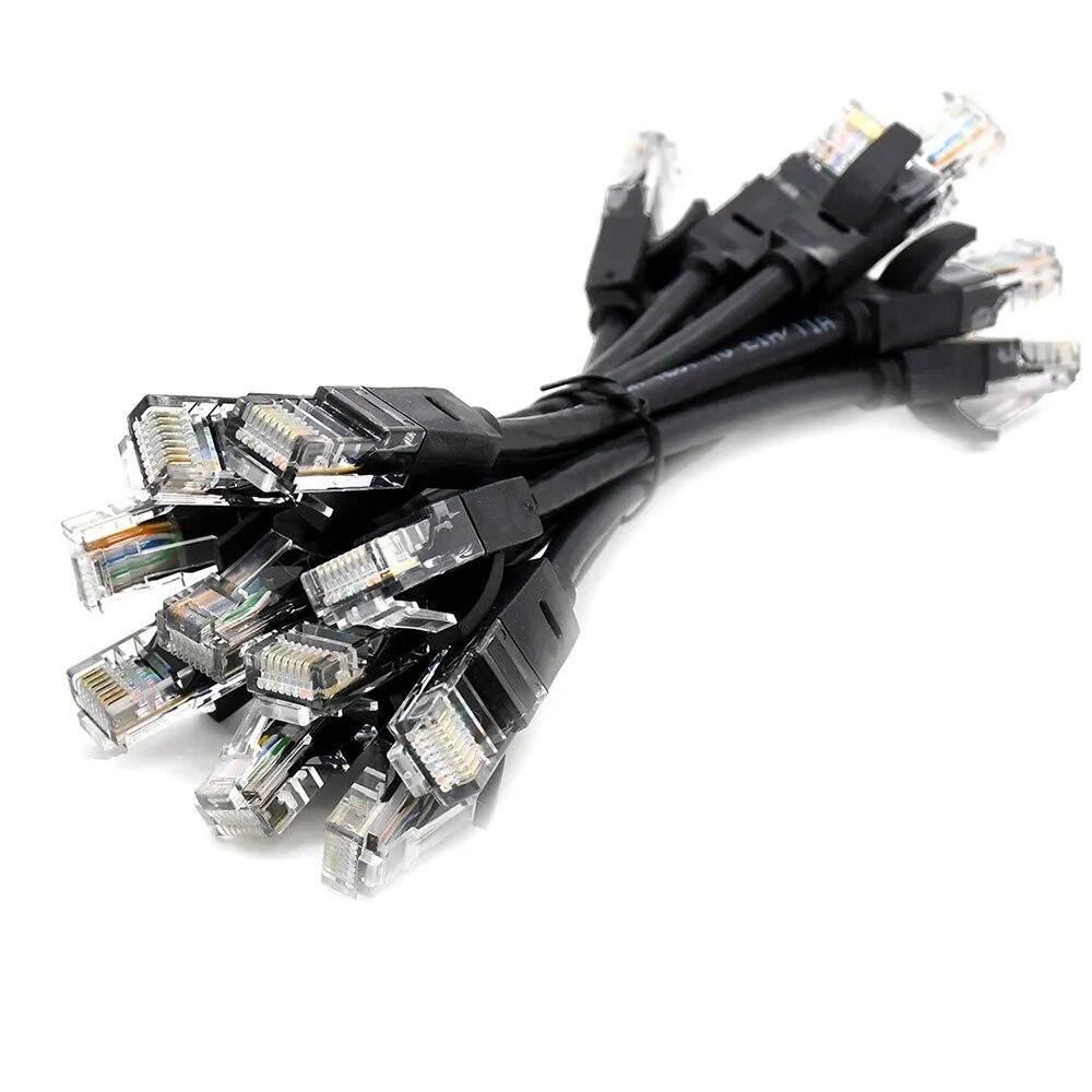 RJ45 Cat 5e Cable UTP Network cable Ethernet cable Short Internet Cable 10 pack 15CM(0.5ft) For Switch Router Laptop Computer