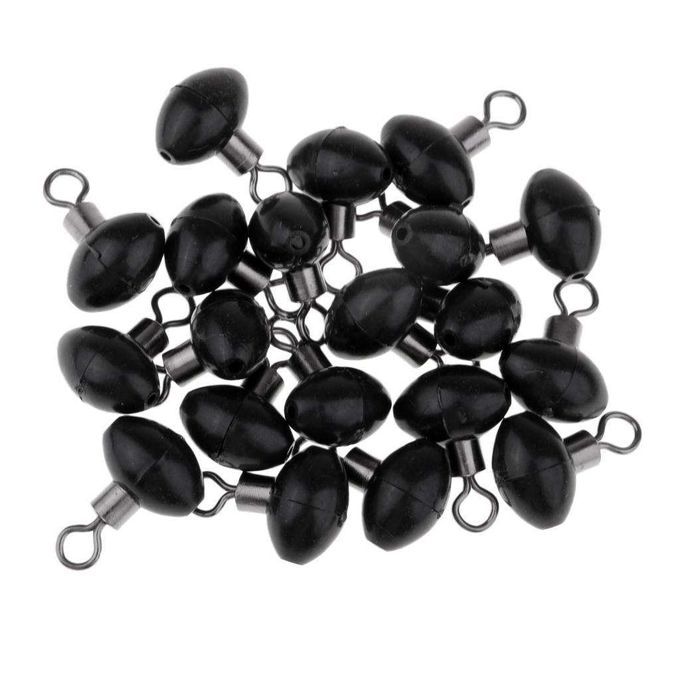 20 Pcs  Rolling Ring Swivel Plastic Olive Bead  Ring Connectors