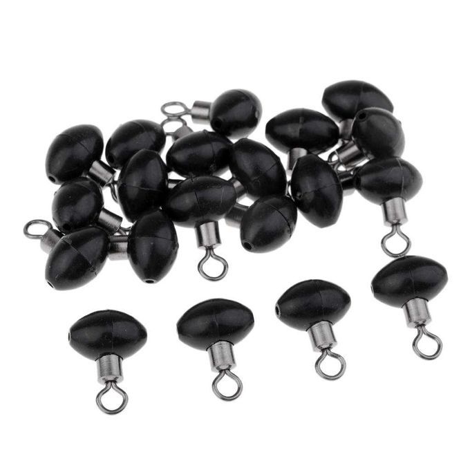 20 Pcs  Rolling Ring Swivel Plastic Olive Bead  Ring Connectors