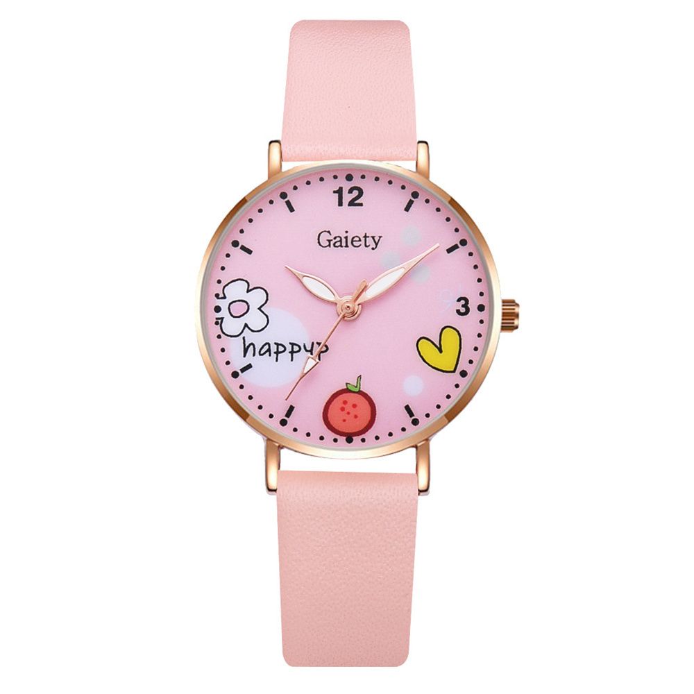 Ladies Watch Bracelet Set PU Belt Digital Quartz Watch Girls