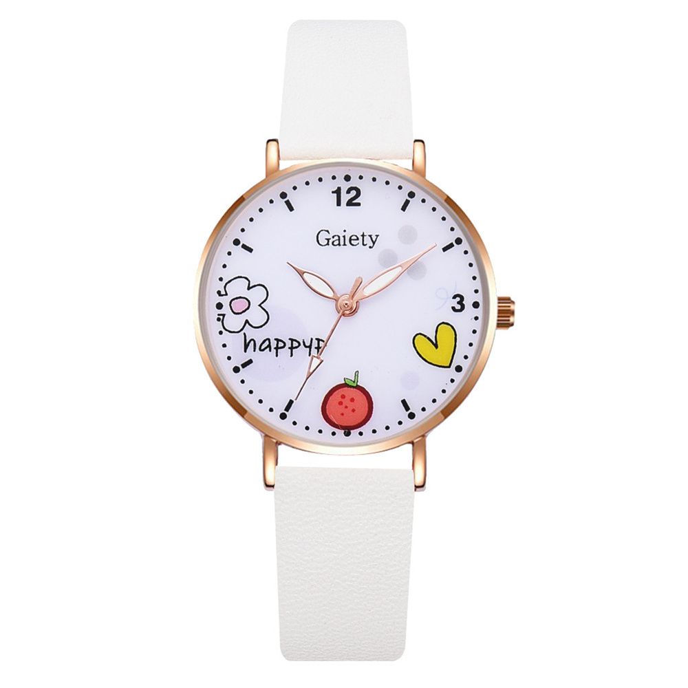 Ladies Watch Bracelet Set PU Belt Digital Quartz Watch Girls