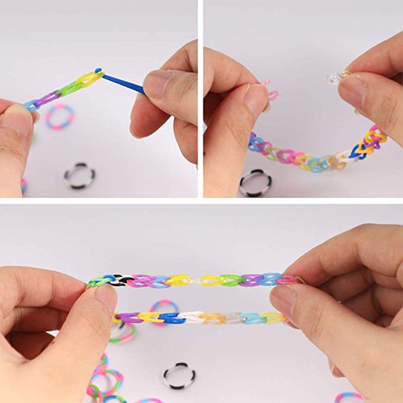 10000pc DIY Toy Rubber Loom Bands Set Kid DIY Bracelet Silicone Rubber Bands Elastic Rainbow Weave Loom Bands Toy Children Goods