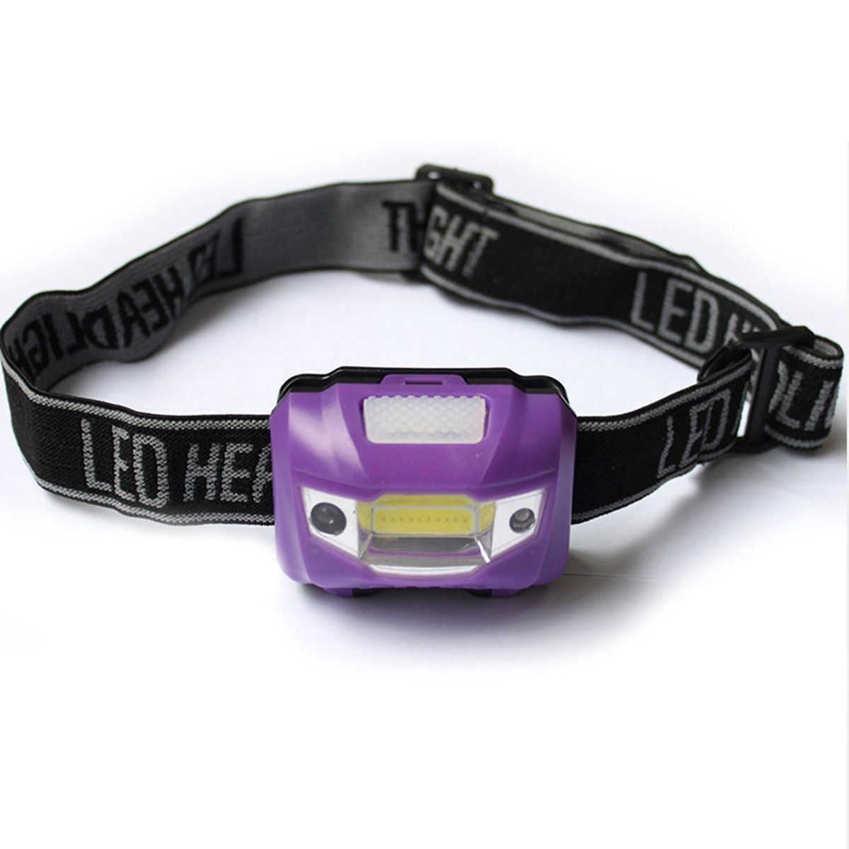 3 Modes Head Light  COB Headlight Flashlight Torch Purple
