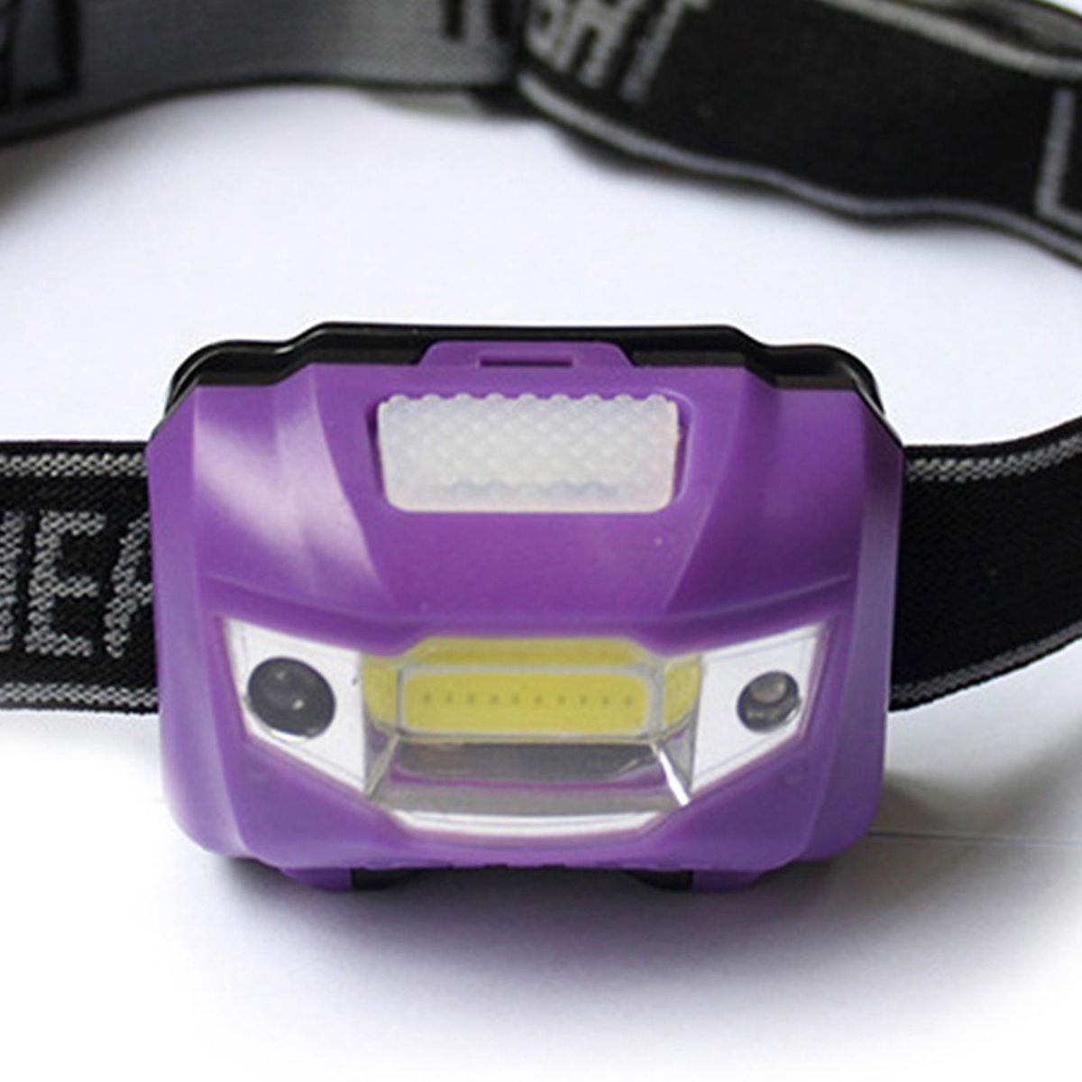3 Modes Head Light  COB Headlight Flashlight Torch Purple