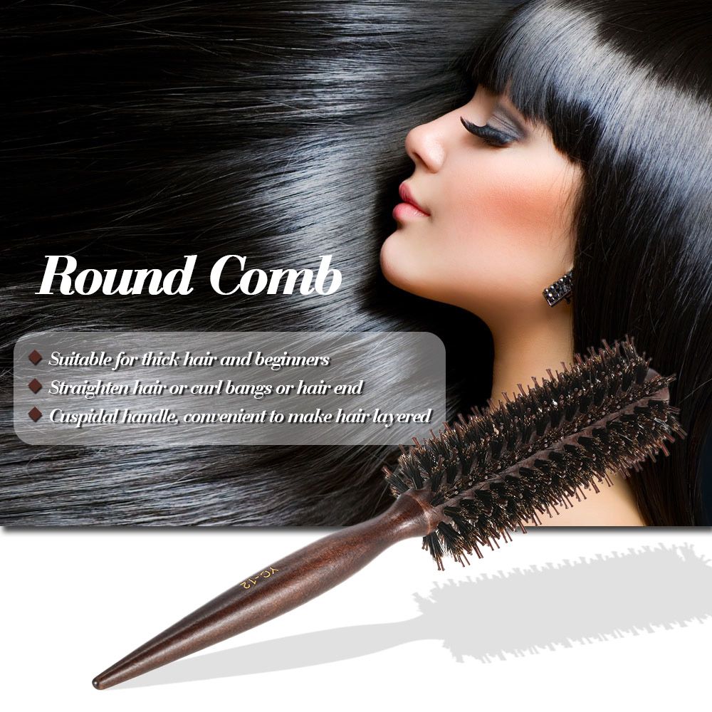 1pc Round Comb Bristle Hair Brush Comb Quiff Roller Curling
