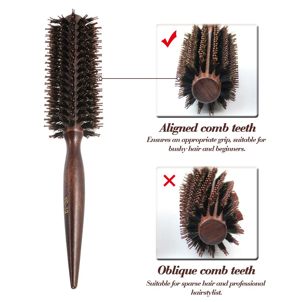 1pc Round Comb Bristle Hair Brush Comb Quiff Roller Curling