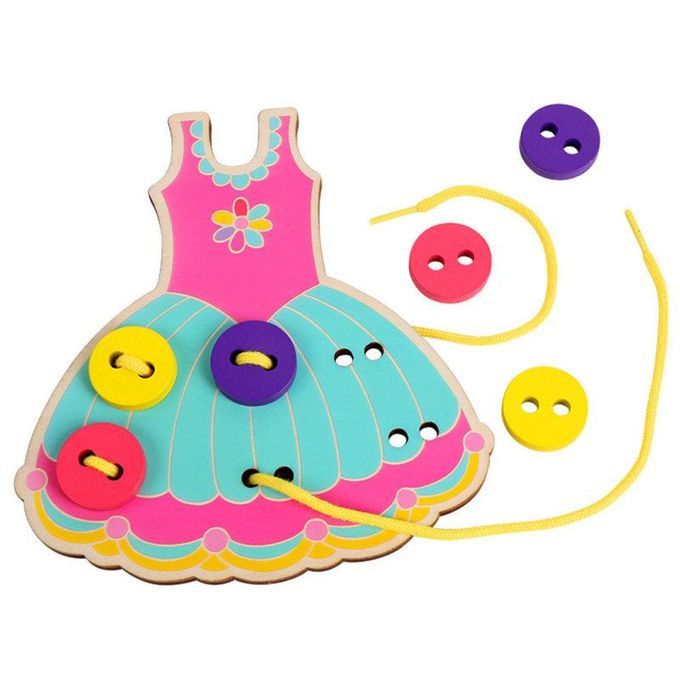 Children Cartoon Hedgedog Dress Manual Threading Sewing-