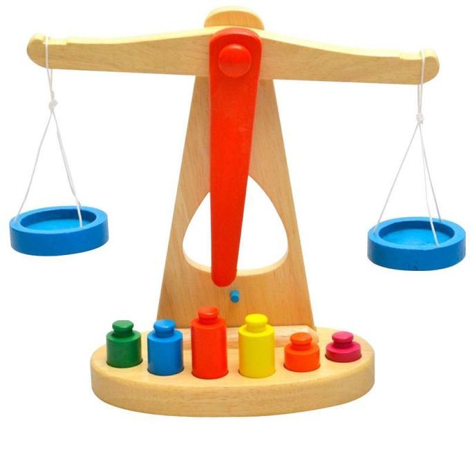 Montessori Wooden Balance Weighing Scale Early Childhood-