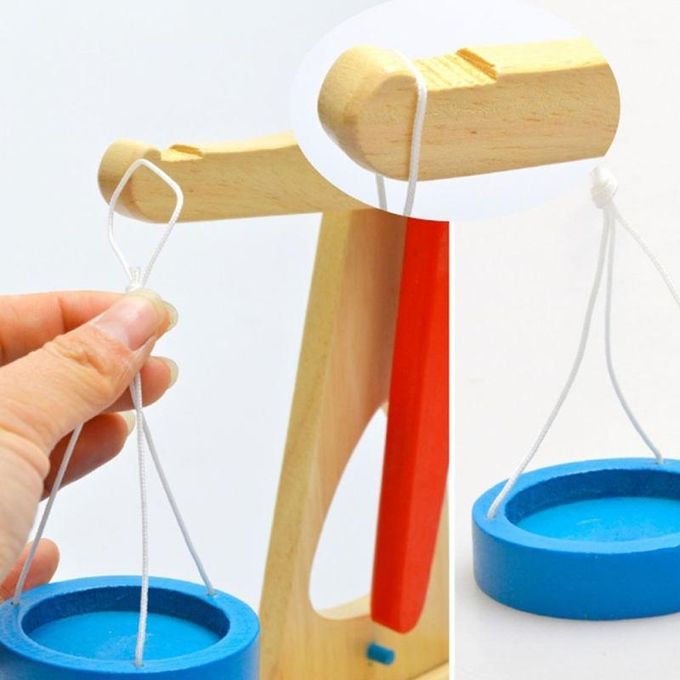 Montessori Wooden Balance Weighing Scale Early Childhood-