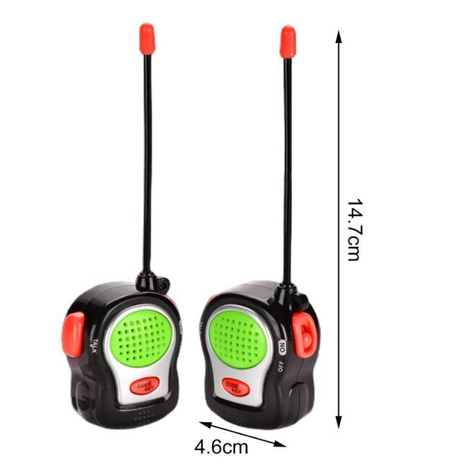 2Pcs Interactive Kids Intercom Toy Premium Texture-Black